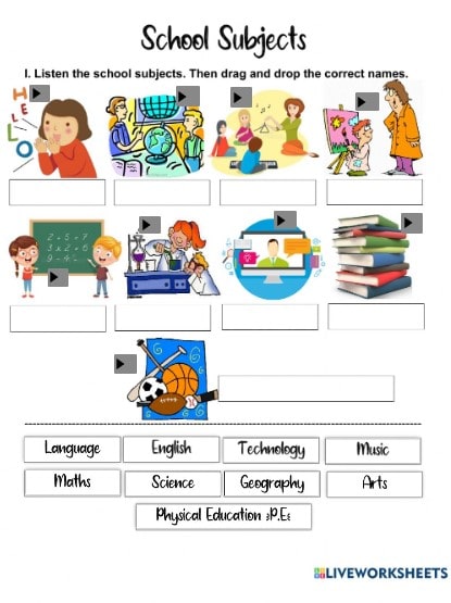School subjects worksheet by Icurinao